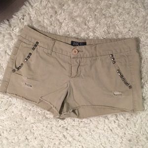 BKE Distressed Khaki Shorts